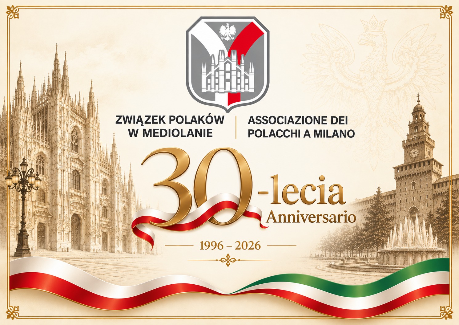 Solenne celebrazione del 30° Anniversario dell’Associazione dei Polacchi a Milano